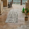 thumbnail image 2 of Rug Branch Hogar Abstract Indoor Outdoor Area Rug, Grey Cream, Modern - Living Room, Bedroom, Dining Room, and Kitchen, 2 of 2