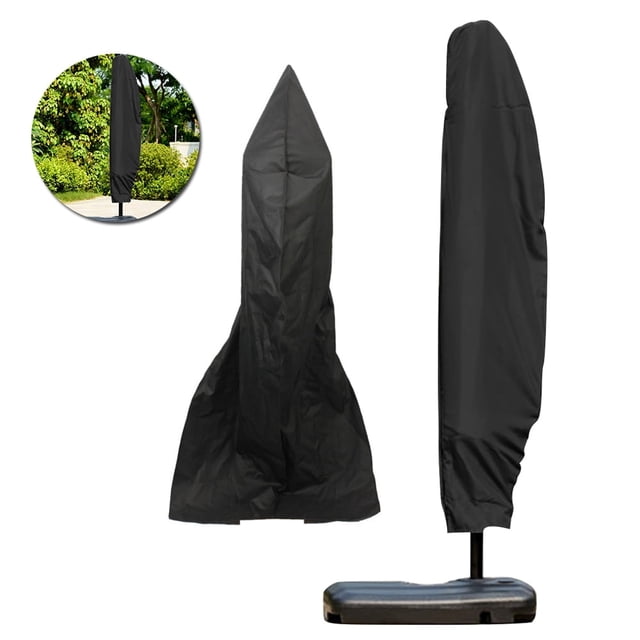 POINTERTECK Housse de Parasol de Patio Extérieur Imperméable Résistante aux UV Antipoussière avec Fermeture Éclair-265cm