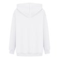 thumbnail image 4 of RXIRUCGD Ladies' Casual Hooded Sweatshirt Jacket, White, Size: M, 4 of 4