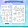 thumbnail image 2 of HLONK 4 Sheets 16Pcs Wedding Dress Water Soluble Hand Sewing Stabilizers for Fabric 11.6x8.2 Inch Embroidery Stitch Practice Embroidery Patterns Transfers for Embroidery Beginners Lovers, 2 of 7