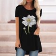 thumbnail image 2 of Chemises à Manches Courtes pour Femmes Mode Décontractée Chemises Imprimées Manches Courtes Tee-Shirt Ample Tunique Blouse Tunique Manches Courtes pour Femmes, 2 of 4