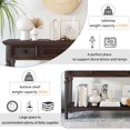 thumbnail image 3 of MODERNLUXE Table Console Rétro de 50 Pouces, Table de Sofa, Table d'Entrée avec 3 Tiroirs et Tablette Inférieure Ouverte pour Entrée, Couloir et Salon, Espresso, 3 of 7