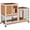 Yellow, variant on PawHut Rabbit Hutch, Indoor Bunny Cage with Wheels, Run, Tray, Grey