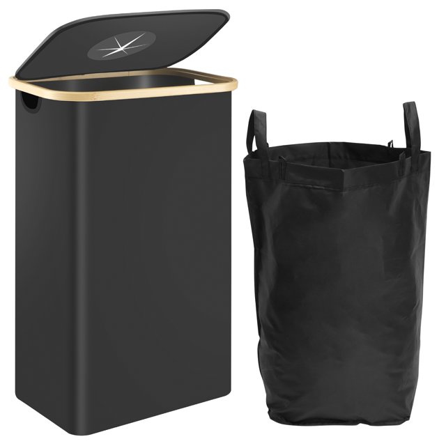 Grusce Kitchen Recycle Bin 95L Recycling Bin with Removable Inner Bag Oxford Cloth Bottle Recycle Bin with Handle Foldable Recycle Basket for Indoor Home Kitchen
