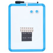 Magnetic Dry Erase Board for School Locker, 8.5" x 11", Blue-Framed with Marker and 2 Magnets - Small Whiteboard for School, Home, Office, Travel