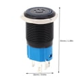 thumbnail image 4 of 16mm Black Metal Self Locking Switch  LED Lamp Symbol  IP65 Protection with Stainless Steel Housing for Practical Use  Oxidized Finish for High Performance, 4 of 7