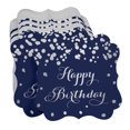 thumbnail image 3 of Inkdotpot Pack Of 100 Real Silver Foil Bracket Shape Paper Tags Happy Birthday Favor Hang Tags, 3 of 6