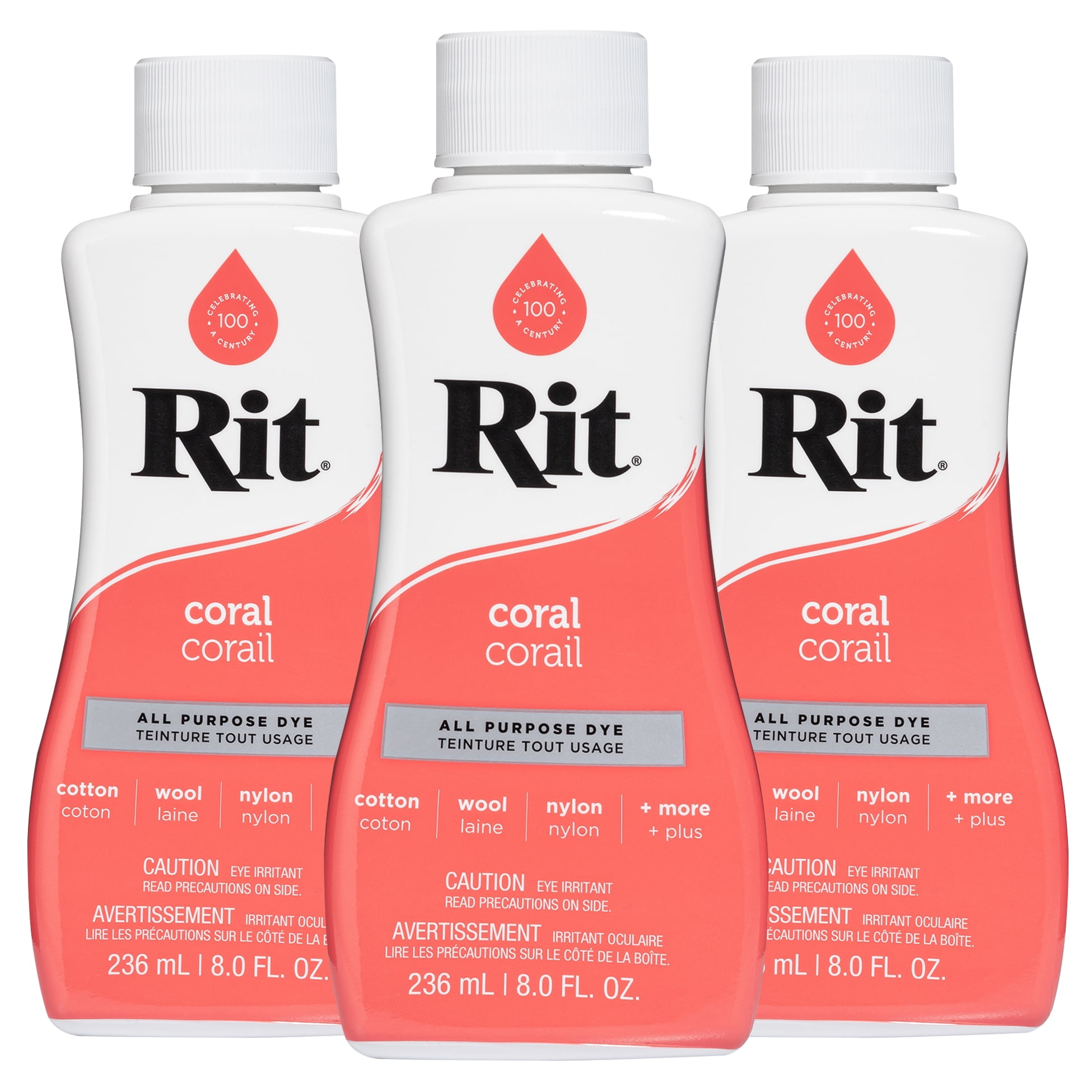 RIT All Purpose Liquid Dye, Coral, 236 mL (8 oz)