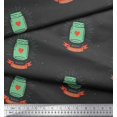 thumbnail image 3 of Soimoi Green Poly Georgette Fabric Jar & Happy Valentine Day Text Print Sewing Fabric Yard 52 Inch Wide, 3 of 3