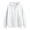 White, variant on Aocisk Women's Comfortable Zipper Hoodie Solid Color Long Sleeve Cardigan Coat Casual Loose Sweater with Versatile Style Black L