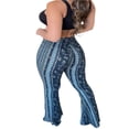thumbnail image 2 of Pantalon Taille Haute Femme Amincissant Décontracté Fête Rue Printemps Droit Rétro Imprimé Floral, 2 of 7