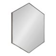 thumbnail image 1 of Kate and Laurel Rhodes Modern Hexagon Wall Mirror, 31" x 22", Dark Silver, Chic Geometric Wall Mirror, 1 of 7
