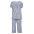 thumbnail image 5 of Rbaofujie Pyjama pour Femmes Ensemble Femmes Décontracté Boutons Col Rond Manches Courtes Blouse Mode Poches Pantalon Pyjama Costume Chemises de Nuit pour Femmes, 5 of 5