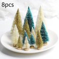 thumbnail image 1 of 8Pcs Mini Christmas Trees Snowy Pine  Party Ornament Holiday Decoration, 1 of 9