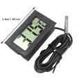 thumbnail image 3 of Mini Digital LCD Thermometer - External Probe (1m) for Fridge Freezer Refrigerator Aquarium, -50~+110°C, Compact Black, 3 of 6