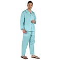 thumbnail image 2 of Inkmeso Men's Cotton PJs Solid Sleepwear Lounge Wear Top & Bottom Pajama Set, 2 of 7