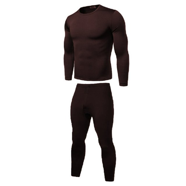 Thermal Underwear for Men Solid Fleece Lined Base Layer Set for Cold Weather
