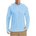 thumbnail image 1 of QIPOPIQ Chandails à Capuchon UPF 50+ pour Hommes Maillot Dermoprotecteur Manches Longues Protection Solaire SPF Chandail de Natation UV pour Course Randonnée Pêche Liquidation, 1 of 8
