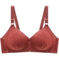 thumbnail image 3 of Pisexur Women Bra Full Coverage Bra Comfort Wide Adjustable Straps Cotton Bralettes for Women Non-Padded and Wirefree Plus Size Minimizer Bra Smooth Lift Front Closure Everyday Bra, 3 of 3