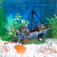 thumbnail image 4 of JJKBVCLO Blue Mini Aquarium | Resin Craft Boat For Fish Tank Scenery | Water Fish Habitat Enhancement, 4 of 4