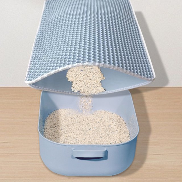 Ruiboury Safe And Non-toxic Cat Litter Mat Safe And Healthy Space For Pet Easy To Clean Pink