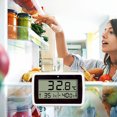 thumbnail image 1 of Large Screen Display Household Electronic Wall-mounted Refrigerator Temperature Gauge Can Be Set High And Low Temperature Alarm Temperature Gauge With Bracket, 1 of 8