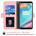 thumbnail image 2 of OnePlus 5T Case, iCoverCase Genuine Leather Wallet Case Slim Fit Folio Book Design with Stand and Card Slots Flip Case Cover for OnePlus 5T (Pink), 2 of 5