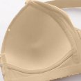 thumbnail image 4 of GDREDA Classic Style Bra New Front Closure Plus Size Bra With Gathering Effect No Underwire Side Support Full Coverage For Plus Size Women's Underwear Beige,36, 4 of 6
