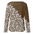 thumbnail image 2 of Machine d'Impression de T-Shirts Mode Femmes Décontracté Impression Col Rond Manches Longues T-Shirt Ample Blouse d'Automne Chandail Hauts, 2 of 5