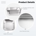 thumbnail image 4 of Stainless Steel Square Colander, Kitchen Basket with Uniform Drainage Holes for Efficient Rinsing, Large Square Container for Kitchen, Vegetable Washing Basin, Ideal for Food Prep and Storage, 4 of 6
