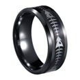 thumbnail image 1 of mtvxesu Rings Men's New Stainless Steel Trend Jewelry 8MM Fishbone Patch Ring6-13 Sale, 1 of 6