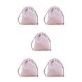 thumbnail image 1 of QualitChoice Jewellery Pouch Drawstring Bags Bracelet Packaging Goodies Mobile Phone Storage Holder Party Gifts Drawable Pouches Silver Gray-5*7 5Set, 1 of 6