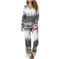 thumbnail image 2 of MeetoTime Pyjama d'Automne pour Femme, Ensemble 2 Pcs, Haut à Manches Longues Boutonné et Pantalon, Tenue de Nuit, 2 of 7