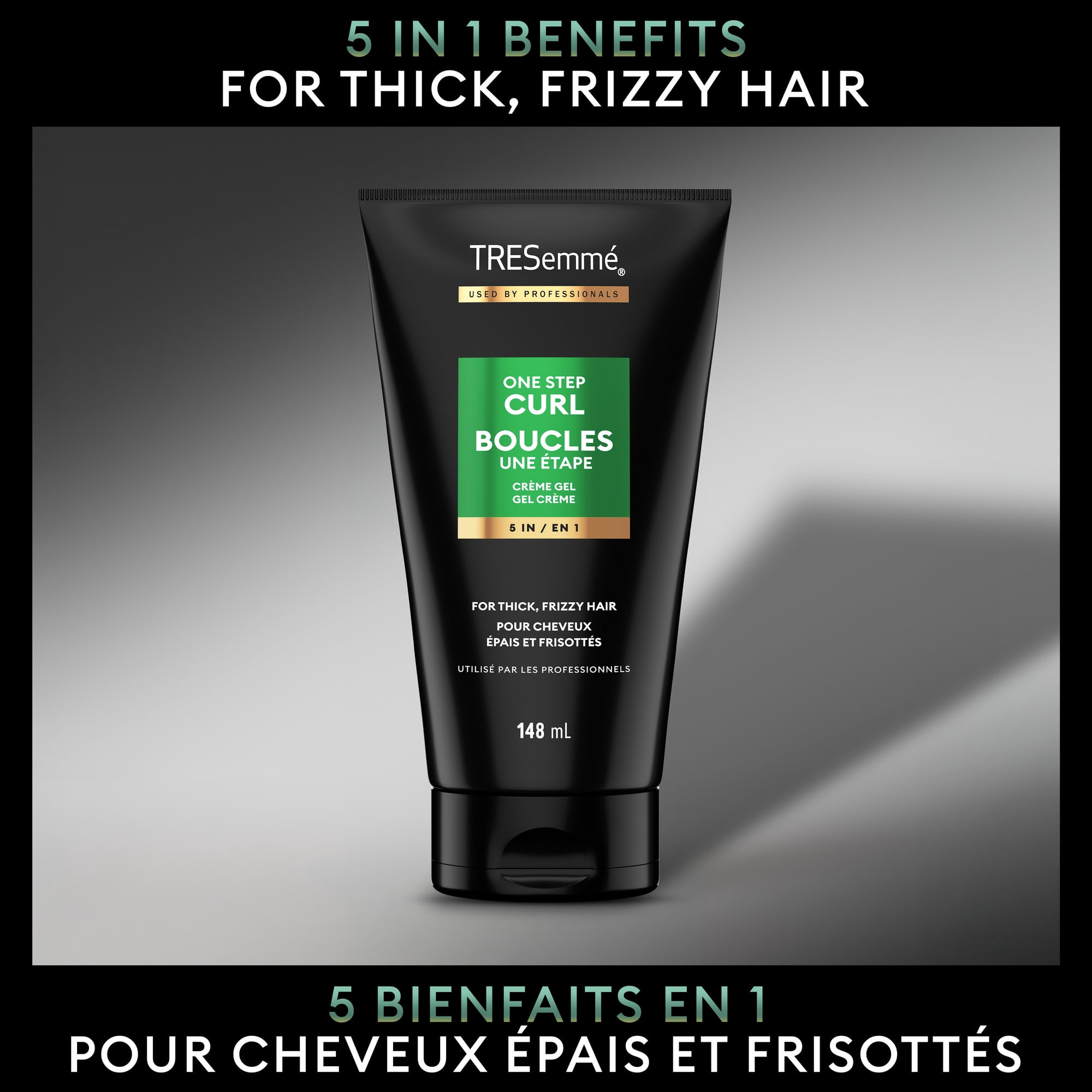 TRESemmé Crème Gel 5-in-1 One Step Curl for Thick, Frizzy Hair, 148 ml