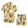 thumbnail image 2 of Men‘s Summer 2-Piece Beach Printed Short Sleeve Shirts & Shorts Pants Sets Note Please Buy One Or Two Sizes Larger, 2 of 3