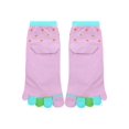thumbnail image 2 of INSPIRE CHIC Unisex Ankle Length Rabbit Letters Print Stretchy Toe Socks Youth Shoe Size 9-11/Age 3-4 years Purple, 2 of 2