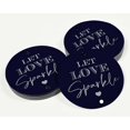 thumbnail image 3 of Inkdotpot Silver Foil Paper Hang Tags Let Love Sparkle Wedding Favor Tags 100 Pieces, 3 of 6