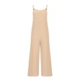 thumbnail image 3 of cfhntfmh Overalls for Women with Pockets Sleeveless Adjustable Strap Jumpsuit Loose Wide Leg Long Pants Rompers, 3 of 5