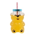thumbnail image 3 of Clear Bear Cup with Straw,Honey Bear Straw Cup,Kawaii Bear Sippy Cup Clear Bear Glass Cup with Lid and Straw Cute Kawaii Bear Glass Bottle Mug for Juice Milk Tea Smoothies Infused Water Beverage, 3 of 9