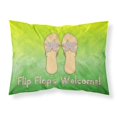 thumbnail image 1 of Carolines Treasures BB7454PILLOWCASE Flip Flops Welcome Fabric Standard Pillowcase, 1 of 2
