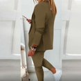 thumbnail image 4 of Womens Business Work Suit Set Long Sleeve Open Front Blazer with Slim Fit Suit Pants Basic Work Office Formal Suit Sets, 4 of 6