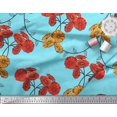 thumbnail image 2 of Soimoi Tissu Popeline de Coton Imprimé Floral Feuilles & Aster au Mètre 56 Pouces de Large, 2 of 3