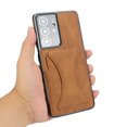 thumbnail image 2 of Leather Stand Case For Samsung Shockproof Card Slot Phone Cover, S21 Pink, 2 of 6