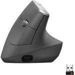Logitech MX Vertical Wireless Mouse – Advanced Ergonomic Design Reduces Muscle Strain, Graphite - Refurbished (Excellent)