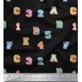 thumbnail image 1 of Soimoi Viscose Chiffon Fabric Numbers & Alphabets Text Fabric Prints by Yard 42 Inch Wide, 1 of 3