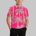 thumbnail image 2 of Zpanxa Chemise Garçon à Boutons, Imprimé, Col à Revers, Manches Courtes, Chandail Décontracté à Enfiler en Polyester, 11-12 Ans, 2 of 7