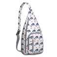thumbnail image 1 of Great White Shark Attack Print Sling - Dramatic Ocean Scene Design, 1 of 4