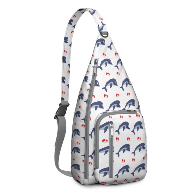 Great White Shark Attack Print Sling - Dramatic Ocean Scene Design