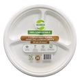 thumbnail image 1 of Go4Green Assiettes 3 Compartiments Compostables de 10 Po, 20 Pcs, 1 of 6