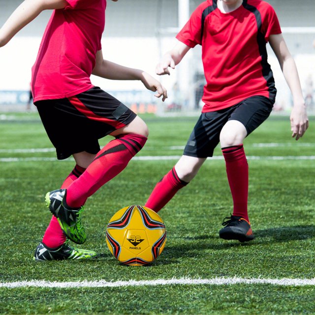 Langgg Size 5 Soccer Ball Outstanding Elasticity With Reliable Air Retention Outstanding Durability High green